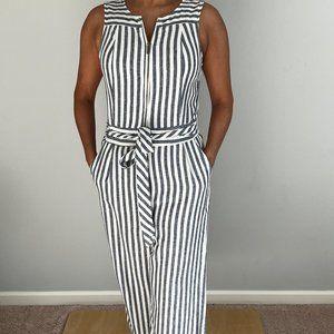 Cropped Splendid Stripped Jumpsuit.